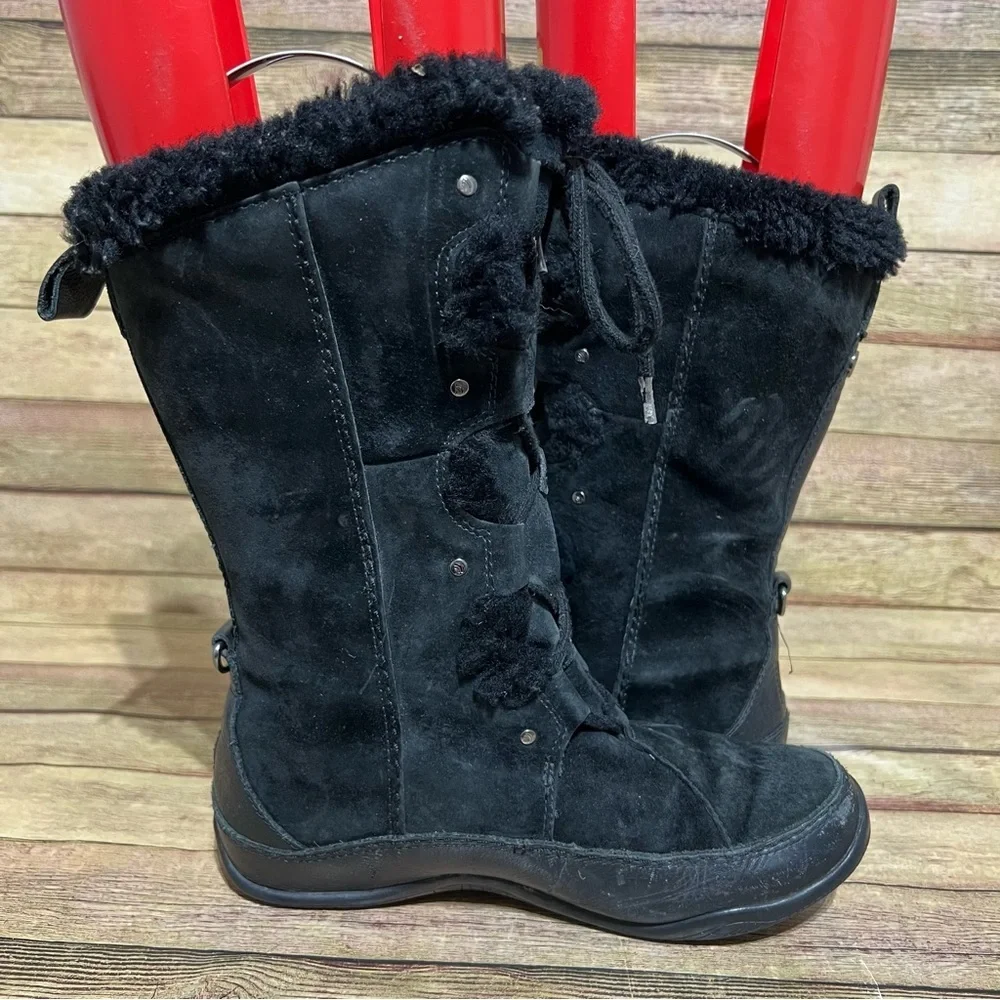 The North Face Black Suede Artic Lace Up Winter Boots